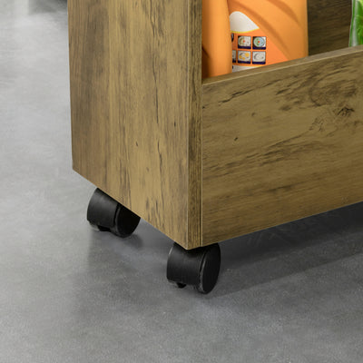 SoBuy | Nischenregal mit 3 Etagen | Küchenregal | Rollwagen | BZR46-N