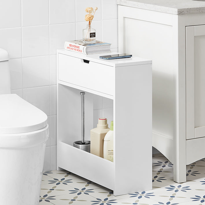 SoBuy | Étagère Niche | Meuble de salle de bain | Meuble Niche Blanc | BZR48-W