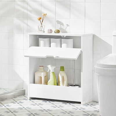 SoBuy | Étagère Niche | Meuble de salle de bain | Meuble Niche Blanc | BZR48-W