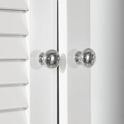 SoBuy | Armoire à miroir | Armoire murale avec porte miroir | Meuble de salle de bain blanc | BZR55-W