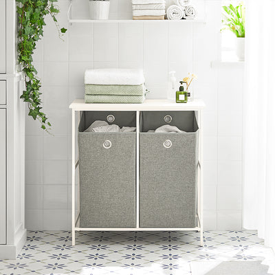 SoBuy | Coffre à linge | Collecteur de linge | Armoire à linge | BZR57-W