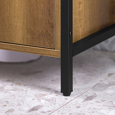 SoBuy | Meuble-lavabo | Armoire de salle de bain | Lavabo | BZR63-II-PF