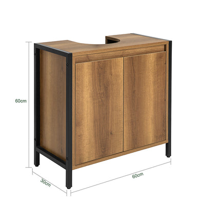 SoBuy | Meuble-lavabo | Armoire de salle de bain | Lavabo | BZR63-II-PF