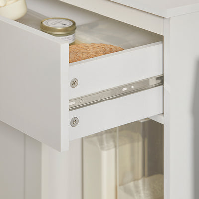 SoBuy | Armoire à linge | Panier à linge | Meuble de salle de bain blanc | BZR66-W