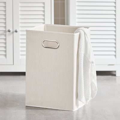Prévente | SoBuy | Armoire à linge avec sac à linge | Panier à linge | Panier à linge blanc | BZR73-W
