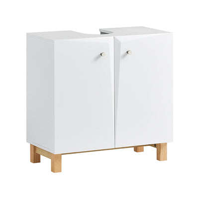 SoBuy | Meuble-lavabo | Meuble de salle de bain | Vasque | Meuble bas blanc | BZR92-W