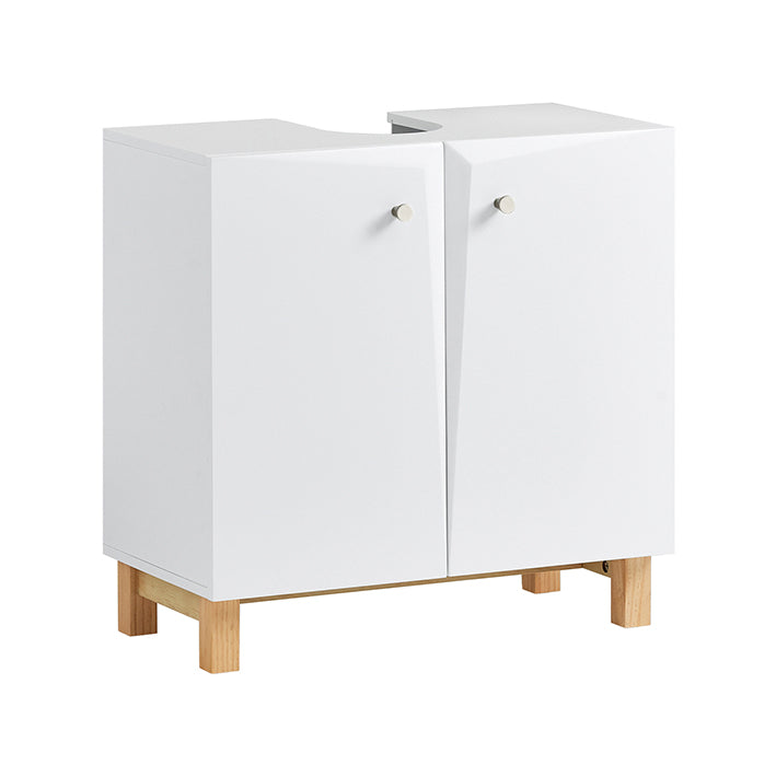 SoBuy | Meuble-lavabo | Meuble de salle de bain | Vasque | Meuble bas blanc | BZR92-W
