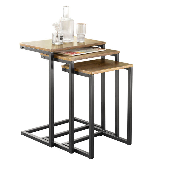 SoBuy | Ensemble de 3 tables d'appoint | Table basse | Table de canapé | FBT102-F
