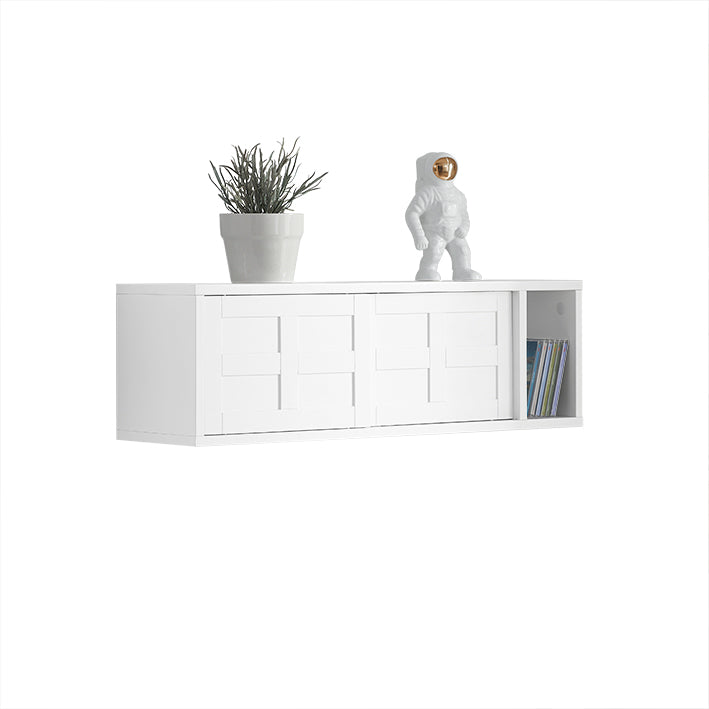 SoBuy | Porte-manteau mural | Étagère suspendue | Porte-manteau d'entrée blanc | FHK18-W