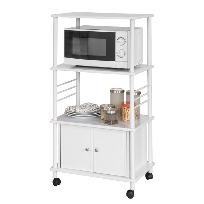 SoBuy | Meuble micro-ondes | Meuble de cuisine | Meuble multifonction blanc | FRG12-W