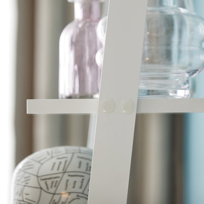 SoBuy | Étagère échelle | Étagère d'escalier | Étagère de salle de bain blanche | FRG15-W