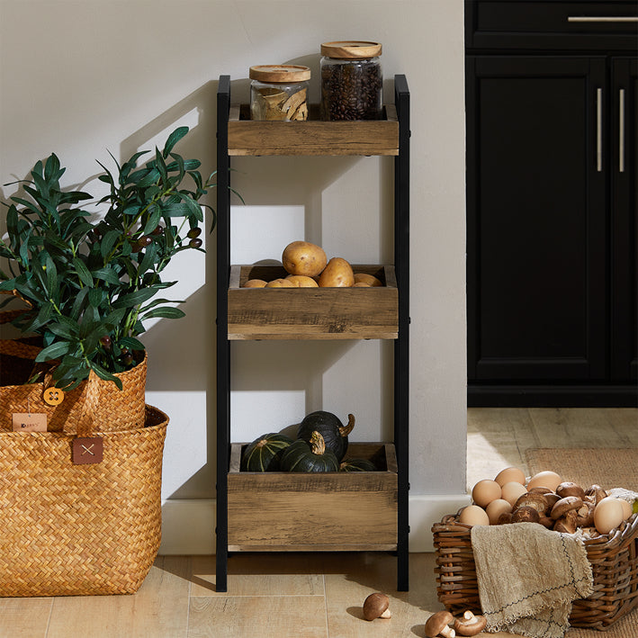 Prévente | SoBuy | Étagère de salle de bain vintage | Petite étagère | Étagère de rangement | FRG226-F