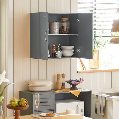 SoBuy | Armoire murale | Armoire suspendue | Meuble de salle de bain gris | Armoire à pharmacie | FRG231-DG 