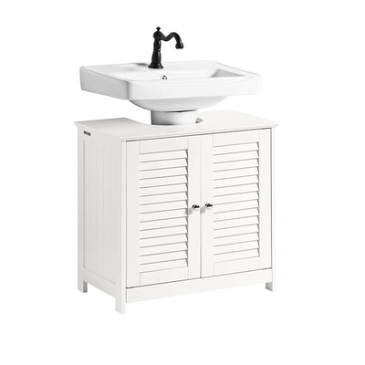 SoBuy | Meuble-lavabo | Armoire de salle de bain blanche | FRG237-II-W
