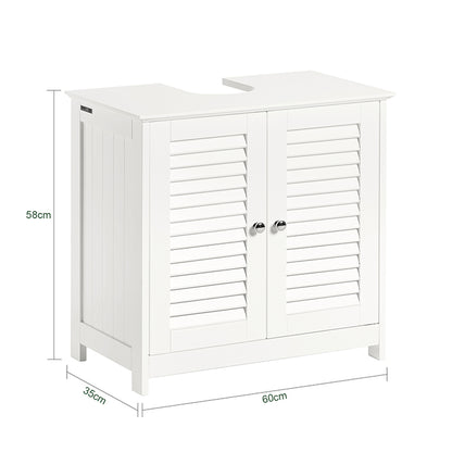 SoBuy | Waschbeckenunterschrank | Badezimmerunterschrank Weiß | FRG237-W