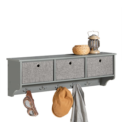 SoBuy | Porte-manteau mural | Patères | Porte-manteau d'entrée, gris clair | FRG282-HG