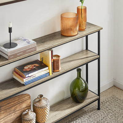 SoBuy | Console à 3 étagères | Table d'entrée | Table d'appoint en métal | FSB49-PZ