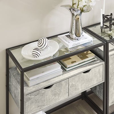 Prévente | SoBuy | Table d'appoint | Buffet | Console | Gris clair | FSB54-HG