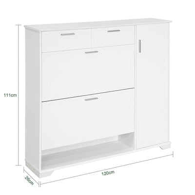 SoBuy | Meuble à chaussures | Rangement pour chaussures | Blanc | FSR104-W