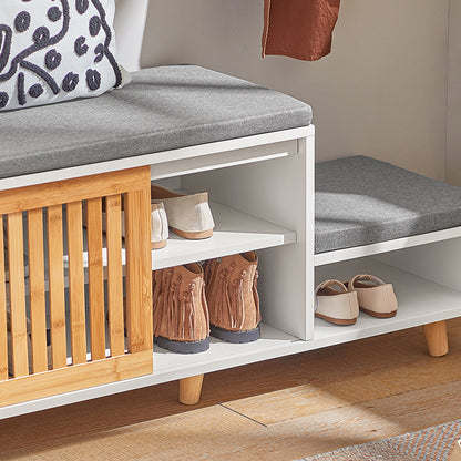 SoBuy | Coffre de rangement | Boîte à chaussures | Banc | Étagère à chaussures | FSR125-WN