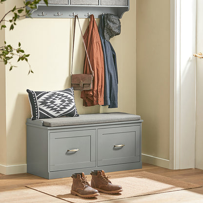 SoBuy | Banc d'entrée | Banquette | Étagère à chaussures | Banc à chaussures | FSR131-HG