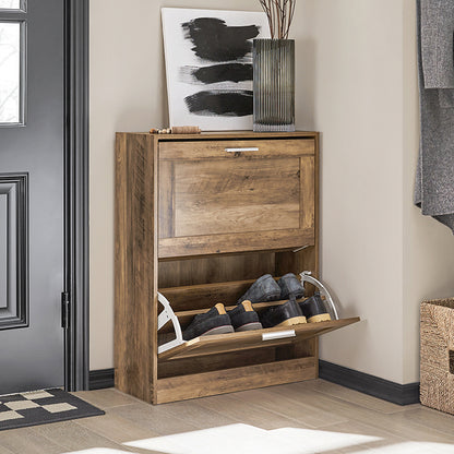 SoBuy | Meuble à chaussures | Armoire à chaussures à 2 portes | Coffre à chaussures | FSR137-F