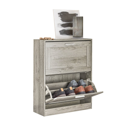 SoBuy | Meuble à chaussures | Armoire à chaussures à 2 portes | Coffre à chaussures | FSR137-HG