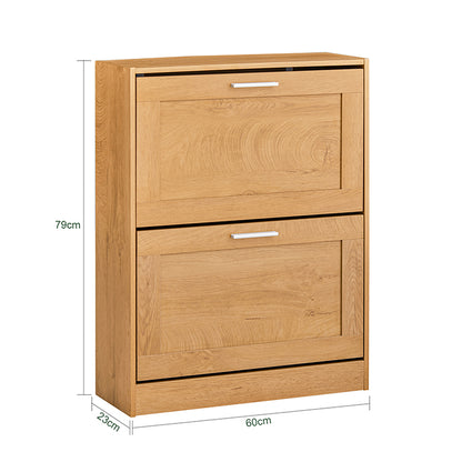 SoBuy | Meuble à chaussures | Armoire à chaussures à 2 portes | Coffre à chaussures | FSR137-N