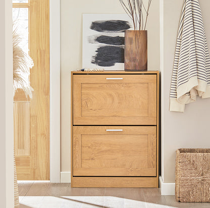 SoBuy | Meuble à chaussures | Armoire à chaussures à 2 portes | Coffre à chaussures | FSR137-N