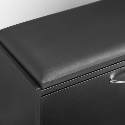 SoBuy | Meuble à chaussures | Banc à chaussures avec étagère à chaussures | Noir | FSR16-SCH