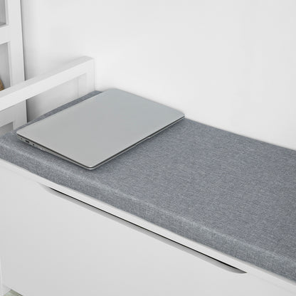 SoBuy | Coffre à chaussures à rabat | Banc | Coffre à jouets | Blanc | FSR76-W 