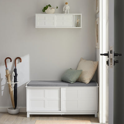 SoBuy | Banc de rangement | Banc à chaussures | Blanc | FSR86-W 