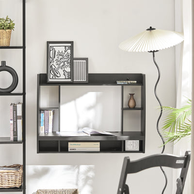 SoBuy | Wandtisch | Schreibtisch | Computertisch Schwarz | FWT18-SCH