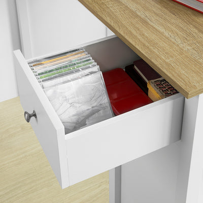 Vorverkauf | SoBuy | Bartisch | Kücheninsel | Küchentisch | weiß-Natur | FWT64-WN