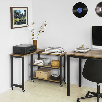 Prévente | SoBuy | Table d'appoint en L | Table basse | Bureau d'angle, design industriel | FWT83-PF
