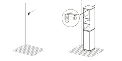 SoBuy | Armoire haute de salle de bain | Meuble de salle de bain | Armoire à linge | Mobilier de salle de bain | BZR74-W