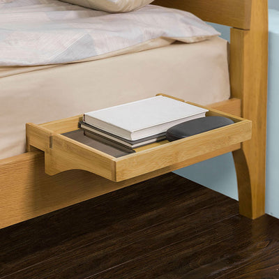 SoBuy | Table de chevet | avec gestion des câbles | Table de nuit en bambou | NKD01-N 