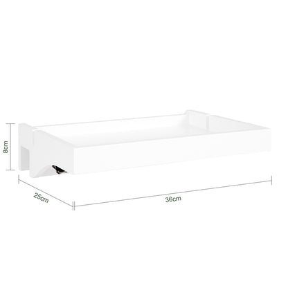 SoBuy | Bettablage | mit Kabelführung | Nachttisch Bambus | NKD01-W