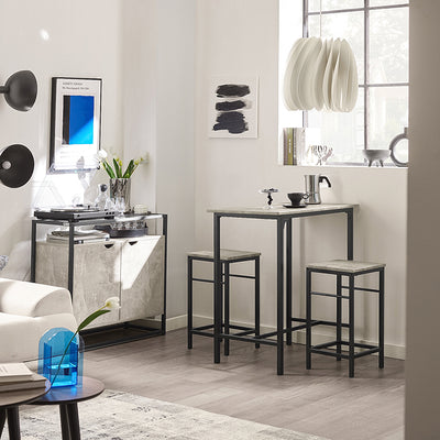 SoBuy | Table de bar avec 2 tabourets | Ensemble table de bar | 3 pièces | OGT10-HG