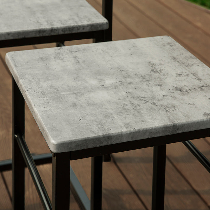 SoBuy | Bartisch mit 4 Hockern | Bartisch set | 5-teilig | OGT11-HG