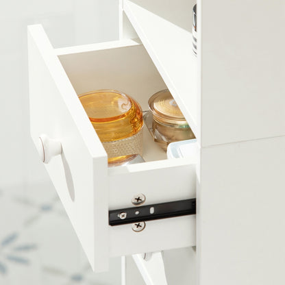 SoBuy | Bibliothèque avec tiroirs | Étagère en bois autoportante | STR10-W